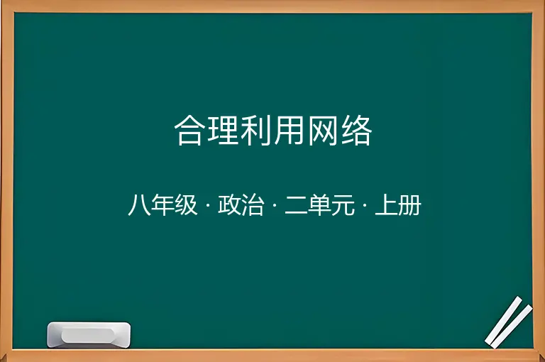 合理利用网络-八年级-政治-上册-二单元