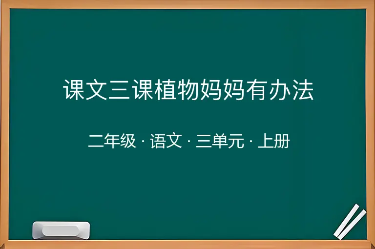课文三课植物妈妈有办法-二年级-语文-上册-三单元
