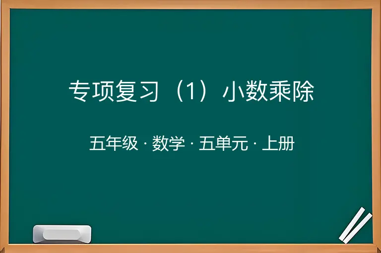 专项复习（1）小数乘除-五年级-数学-上册-五单元